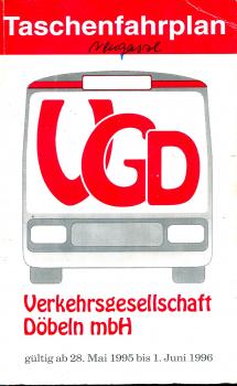 Taschenfahrplan Verkehrsgesellschaft Döbeln 1995 / 1996