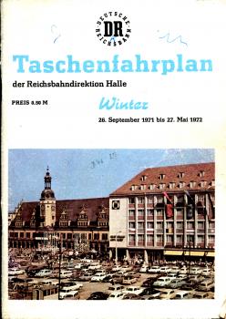 Taschenfahrplan Rbd Halle 1971 / 1972