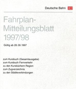 Fahrplan Mitteilungsblatt 1997 / 1998
