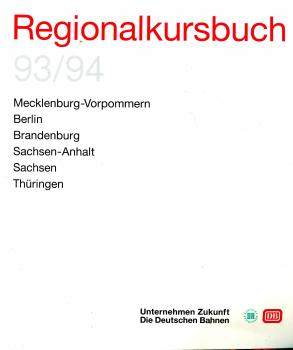 Regionalkursbuch 1993 / 1994 Bereich ehem. DR