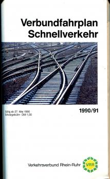 VRR Verbundfahrplan Schnellverkehr 1990 / 1991