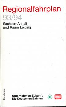 Regionalfahrplan Sachsen-Anhalt und Raum Leipzig 1993 / 1994