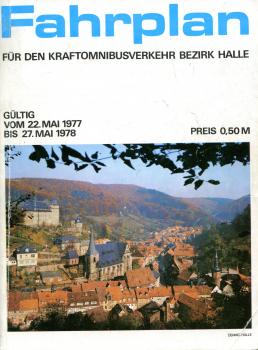 Fahrplan Kraftomnibusverkehr Bezirk Halle 1977 / 1978