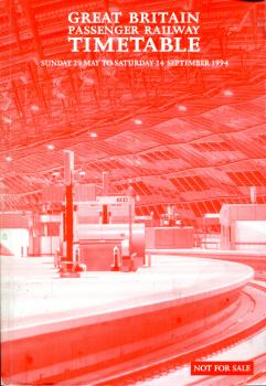 Great Britain Railway Timetable 1994
