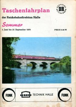 Taschenfahrplan Rbd Halle 1975