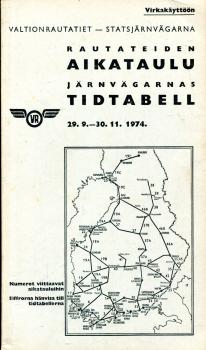 Kursbuch Finnland 29.9. - 30.11.1974