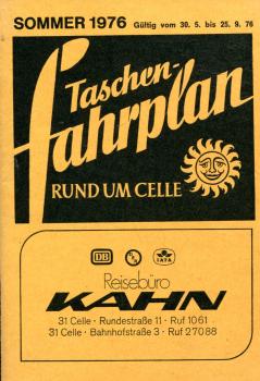 Taschenfahrplan rund um Celle 1976