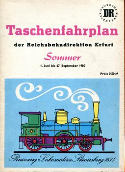 Taschenfahrplan Rbd Erfurt 1980