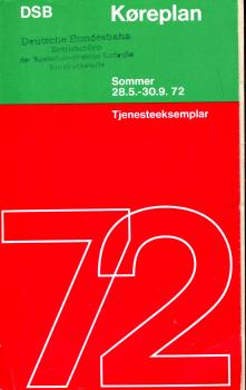 Kursbuch DSB Dänemark 1972