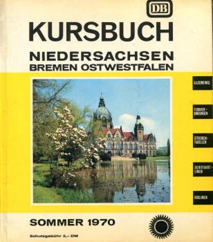 Kursbuch Niedersachsen Bremen Ostwestfalen 1970