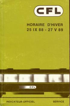 Kursbuch Luxemburg 1988 / 1989