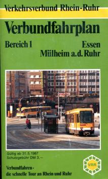 VRR Verbundfahrplan Essen Mülheim a. d. Ruhr 1987