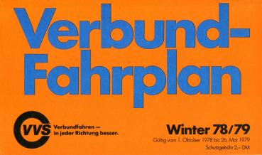 VVS Verbundfahrplan 1978 / 1979