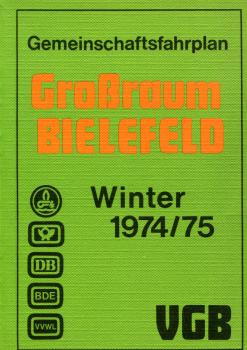 Gemeinschaftsfahrplan Großraum Bielefeld 1974 / 1975