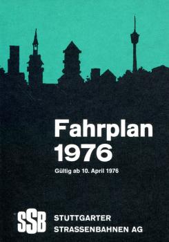 Fahrplan Stuttgarter Straßenbahn 1976