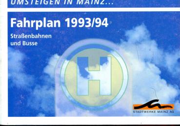 Fahrplan Mainz 1993 / 1994