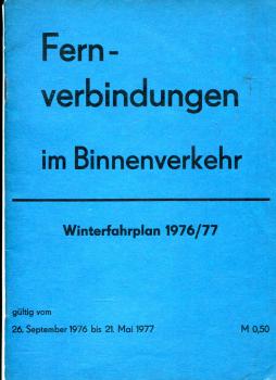 Fernverbindungen im Binnenverkehr 1976 / 1977 DR
