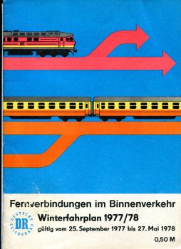 Fernverbindungen im Binnenverkehr 1977 / 1978 DR