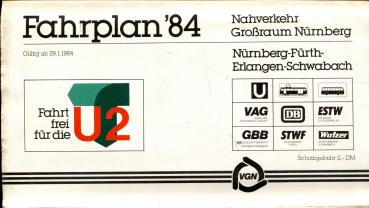 Fahrplan Großraum Nürnberg 1984