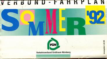 Fahrplan VGN Großraum Nürnberg 1992