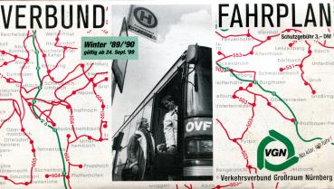 Fahrplan VGN Großraum Nürnberg 1989 / 1990