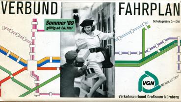 Fahrplan VGN Großraum Nürnberg 1989