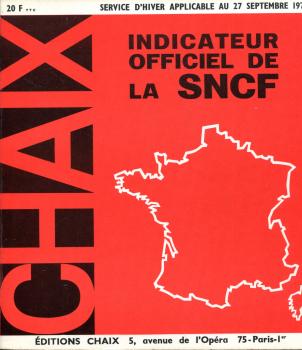 Kursbuch Frankreich SNCF 1970