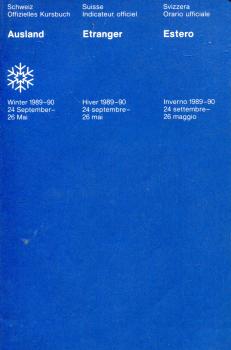 Kursbuch Schweiz Ausland 1989 / 1990