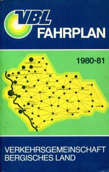 VBL Fahrplan Bergisches Land 1980 / 1981