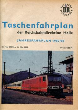 Taschenfahrplan Rbd Halle 1989 / 1990