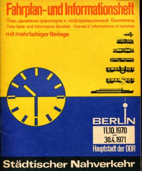 Fahrplan- und Informationsheft Städtischer Nahverkehr Berlin 1970 / 1971 (BVB)