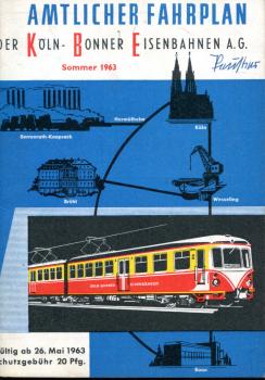 Fahrplan Köln Bonner Eisenbahn 1963
