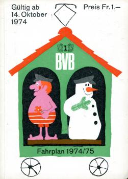 Fahrplan Basel 1974 / 1975