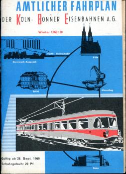 Fahrplan Köln Bonner Eisenbahn 1969 / 1970