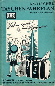 Taschenfahrplan Schwarzwald Bodensee 1959