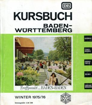 Kursbuch Baden-Württemberg 1975 / 1976
