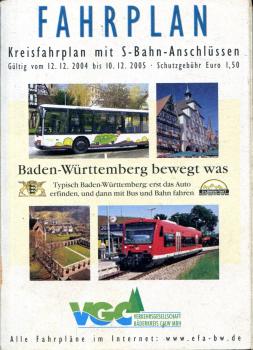 Fahrplan Baden-Württemberg 2004 / 2005