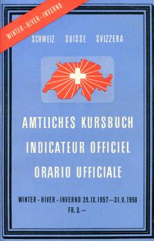 Kursbuch Schweiz 1957 / 1958