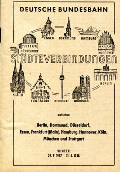 Städteverbindungen DB 1957 / 1958