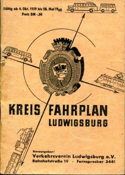 Kreisfahrplan Ludwigsburg 1959 / 1960