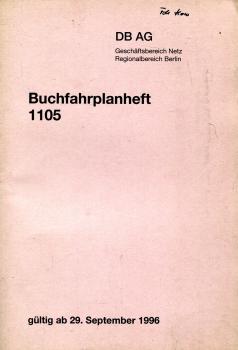 Buchfahrplan Heft 1105 RB Berlin 1996