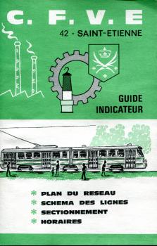 CFVE Fahrplan Saint Etienne 1971 Schema des Lignes, Fahrpläne