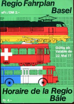 Regio Fahrplan Basel 1977