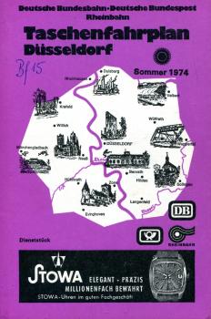 Taschenfahrplan Düsseldorf 1974