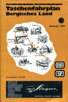 Taschenfahrplan Bergisches Land 1976
