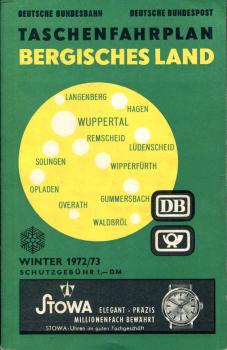 Taschenfahrplan Bergisches Land 1972 / 1973