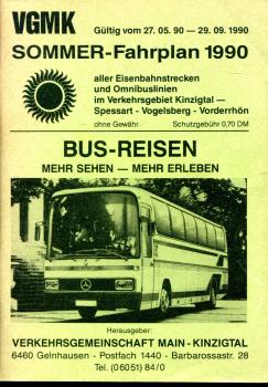 Fahrplan Kinzigtal Spessart Vogelsberg Vorderrhön 1990