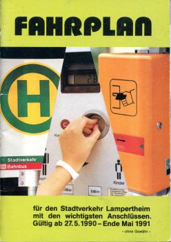Fahrplan Stadtverkehr Lampertheim 1990 / 1991