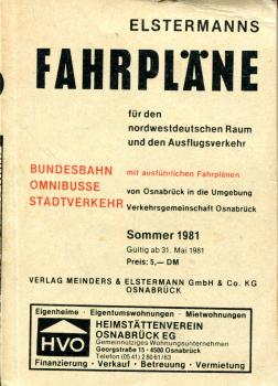 Elstermanns Fahrpläne Osnabrück und Umgebung 1981