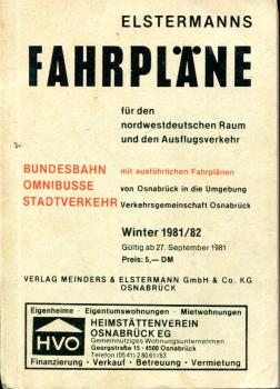Elstermanns Fahrpläne Osnabrück und Umgebung 1981 / 1982